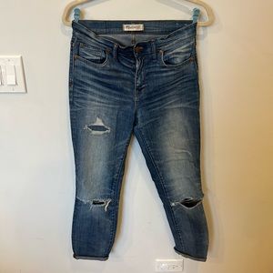 Madewell Skinny Ripped Denim Jeans